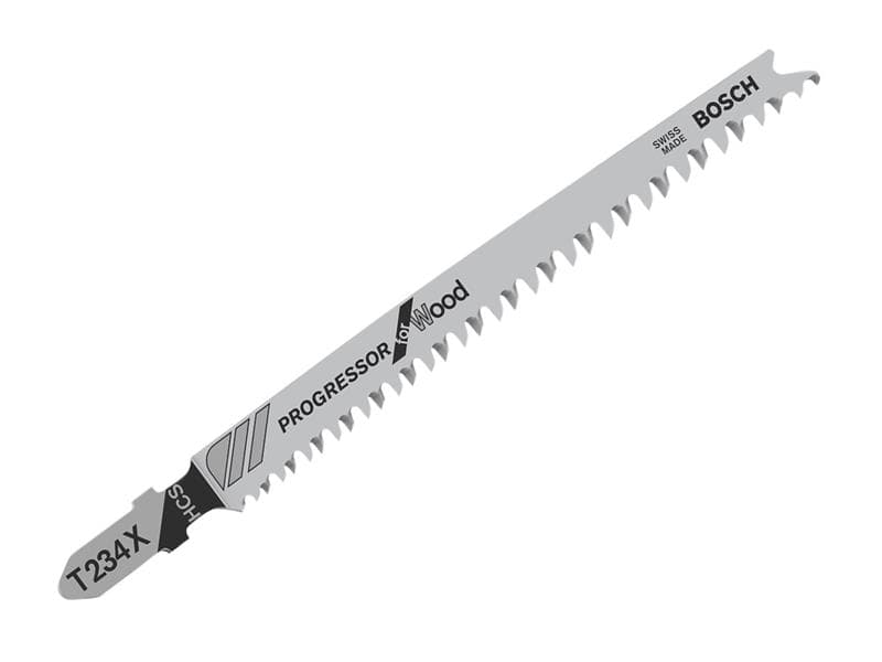 Bosch Powertool Accessories 2608633528 T 234 X Progressor For Wood Jigsaw Blade 117Mm Pack Of 5