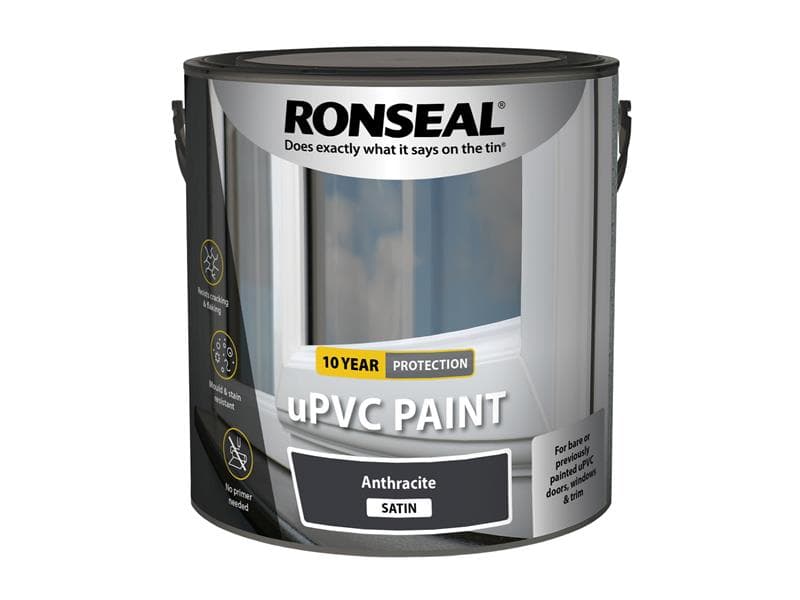 Ronseal 39401 Upvc Paint Anthracite Satin 2.5 Litre
