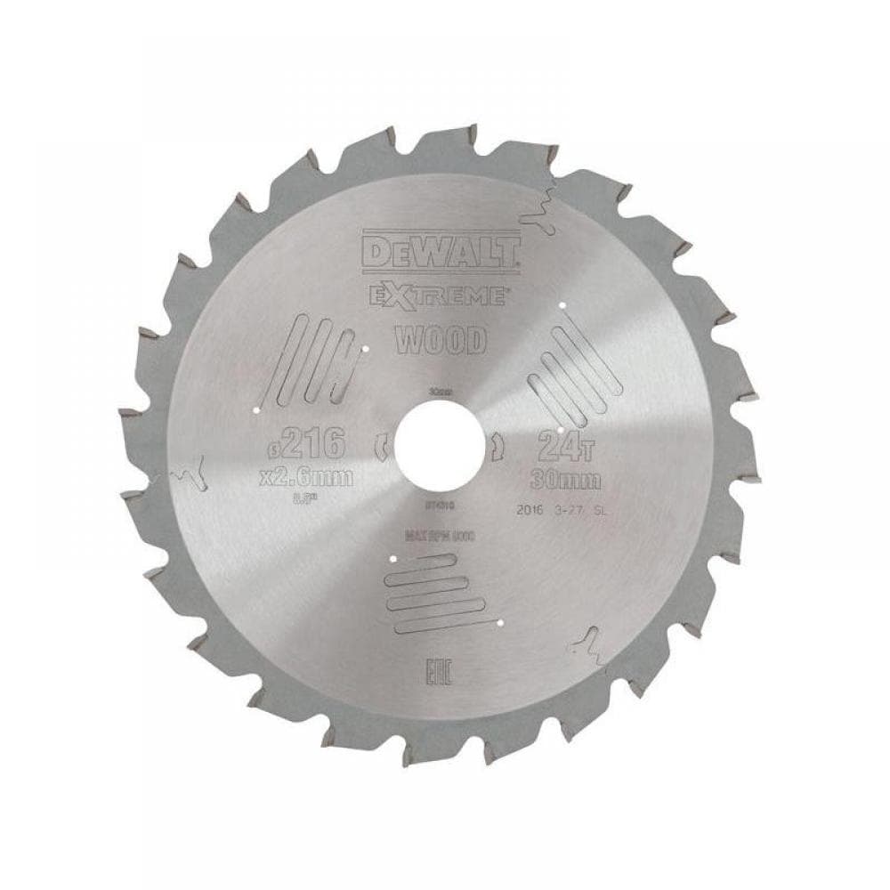 Dewalt DT4310-QZ Series 60 Circular Saw Blade 216 X 30Mm X 24T Atb/Neg